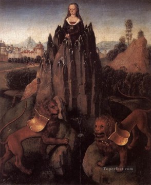 ハンス・メムリンク Painting - 処女との寓話 1479年 オランダ ハンス・メムリンク